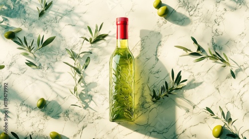 The Olive Oil Bottle Arrangement