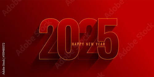 Minimal banner for Happy New Year design
