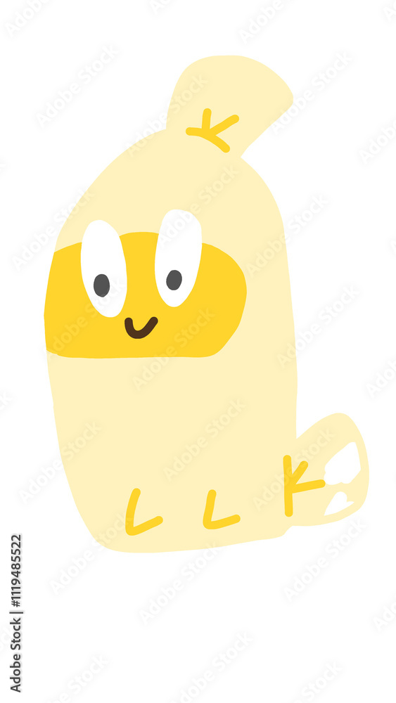 Fototapeta premium pocong inspiration cute local pillow ghost expression