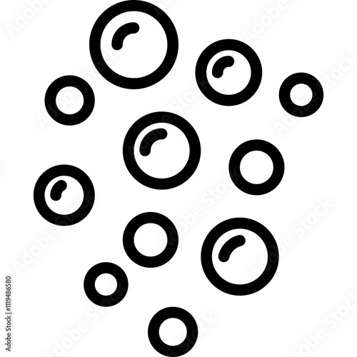 soap bubble soapsuds or suds float in the air outline icon