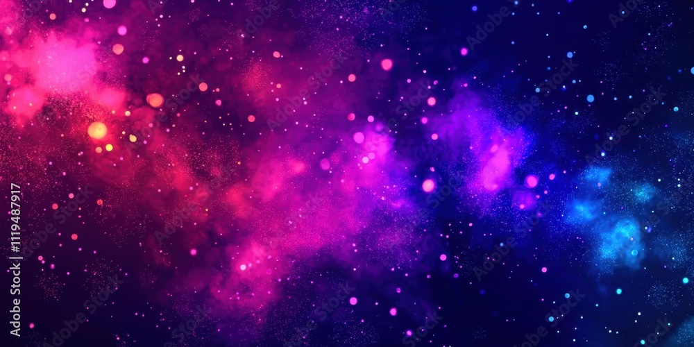 Colorful galaxy with purple, blue, and pink stars Colorful galaxy with purple, blue, and pink stars