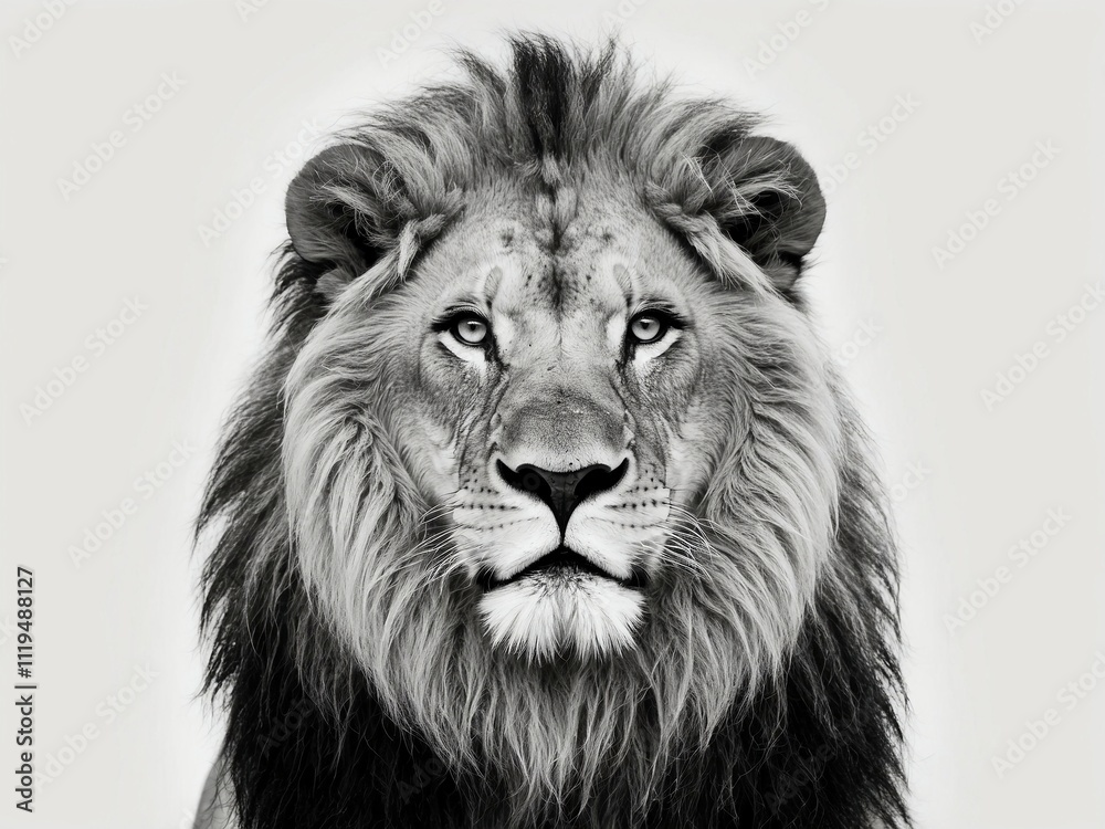 Lion on a blank background Lion on a blank background