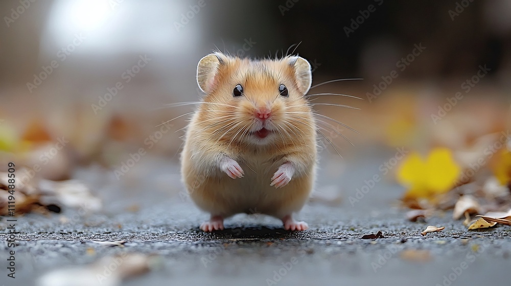 Adorable Hamster Jamming Out on Exercise Wheel with Miniature Headphones Adorable Hamster Jamming Out on Exercise Wheel with Miniature Headphones