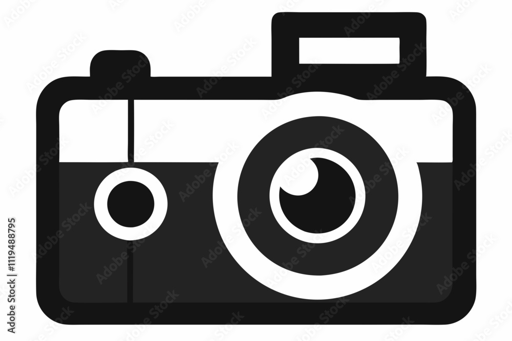Wearable Camera Silhouette Vector Design Wearable Camera Silhouette Vector Design