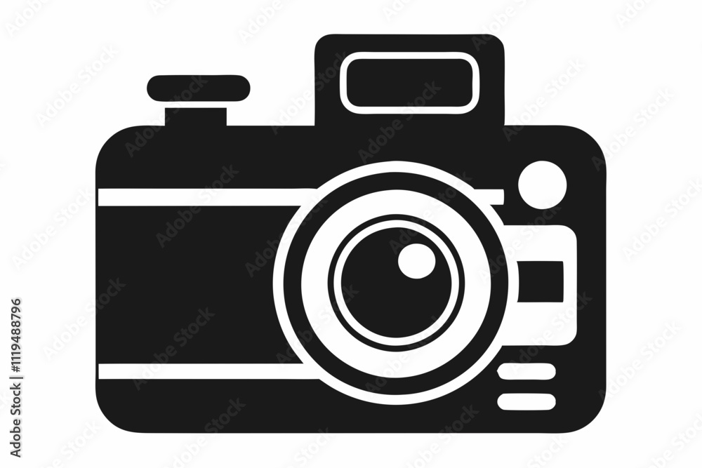Wearable Camera Silhouette Vector Design Wearable Camera Silhouette Vector Design