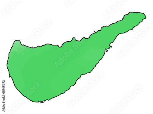 少しゆるい沖永良部島地図 鹿児島県 日本の離島