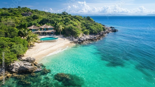 Luxury Beachfront Villa Paradise: Secluded Island Getaway