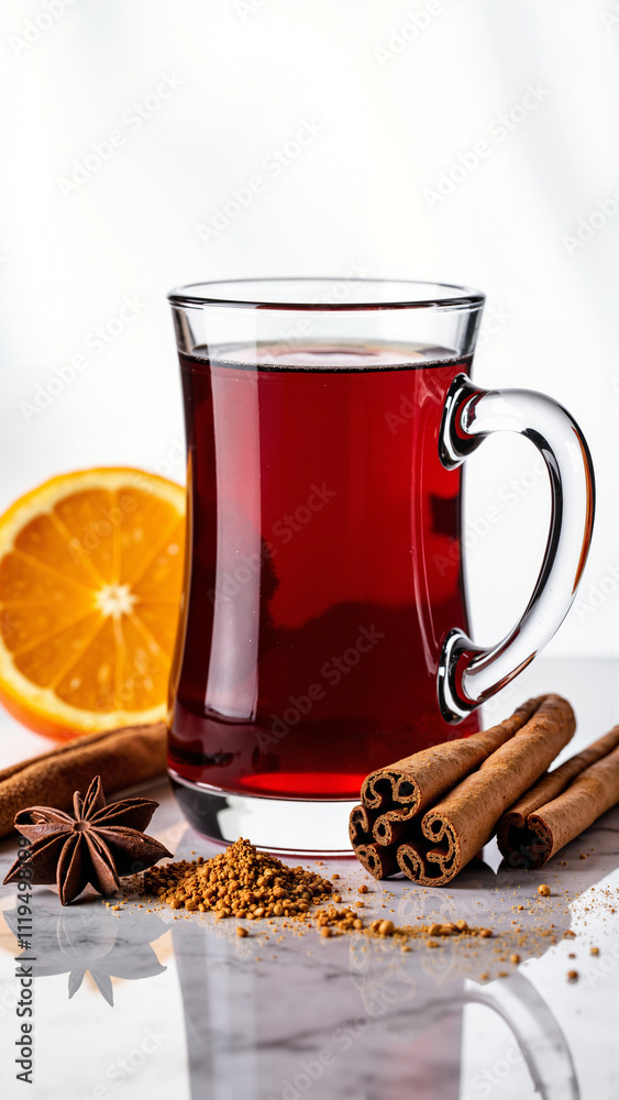 Festive Mulled Wine with Spices: Perfect for Holiday Marketing, Beverage Promotions, and Cozy Winter Gatherings Festive Mulled Wine with Spices: Perfect for Holiday Marketing, Beverage Promotions, and Cozy Winter Gatherings