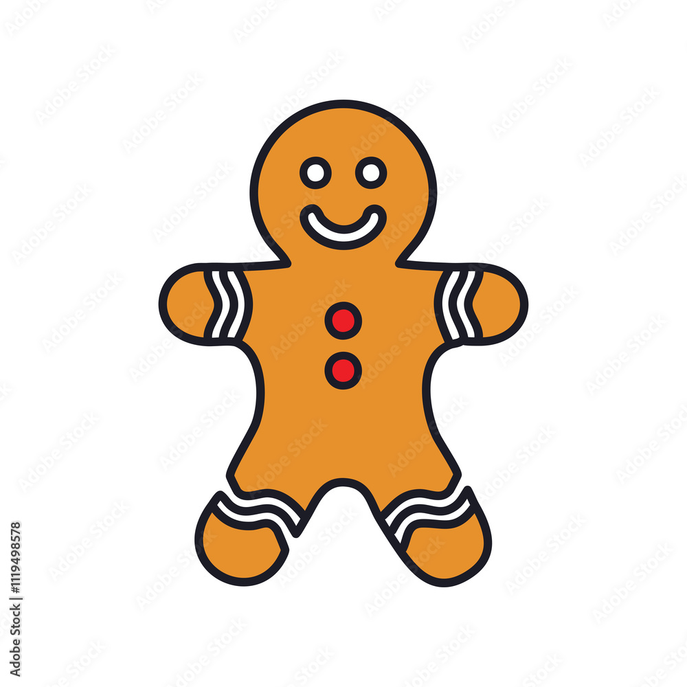 Obraz premium gingerbread man isolated on white