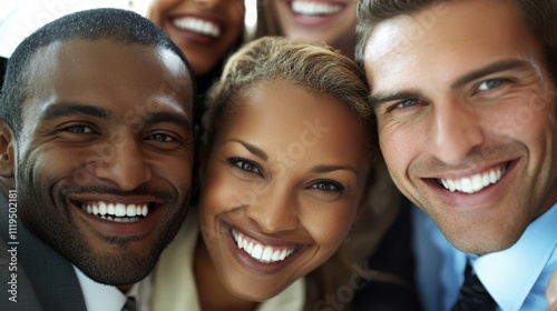 The Happy Business Team Together