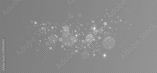 Christmas lights bokeh. sparkling white dust