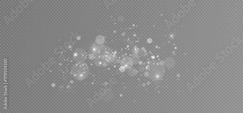 Christmas lights bokeh. sparkling white dust