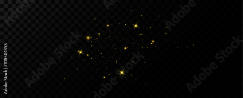 Shiny Golden Particles Golden dust.