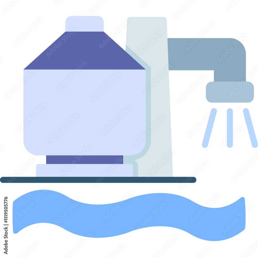Obraz premium Desalination Plant Icon