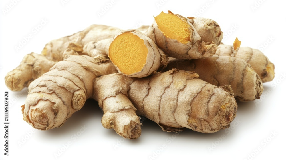 fresh ginger isolated on a white background fresh ginger isolated on a white background