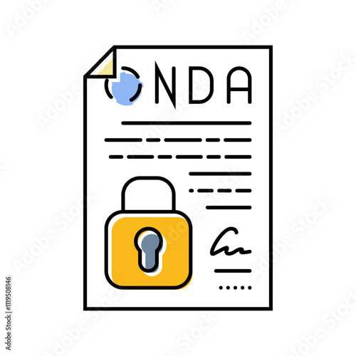 confidentiality agreement corporate law color icon vector. confidentiality agreement corporate law sign. isolated symbol illustration