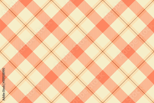 Linen pattern seamless background, handmade fabric vector textile. Marriage tartan plaid texture check in light and red colors.