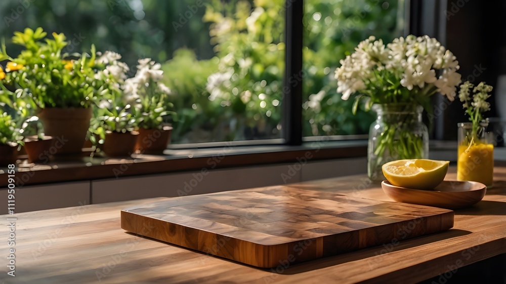 Fototapeta premium table with flowers