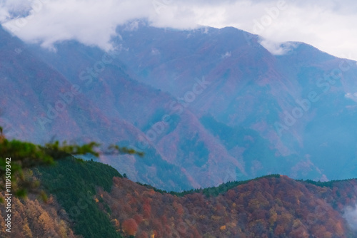 mountain landscape with clouds