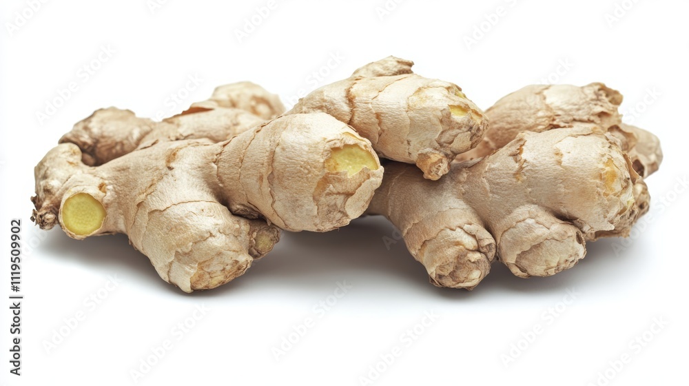 fresh ginger isolated on a white background fresh ginger isolated on a white background