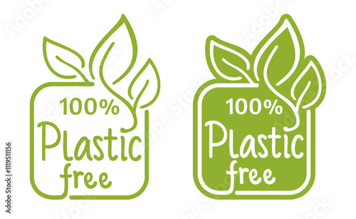 Plastic free - calligraphic organic label