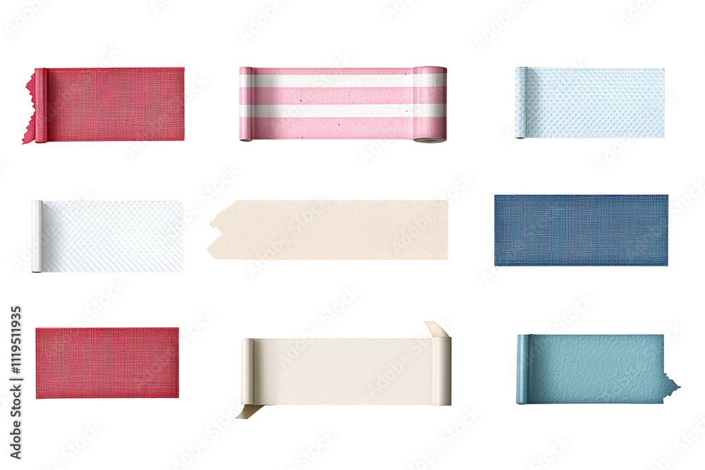 pastel paper banners set on transparent background pastel paper banners set on transparent background