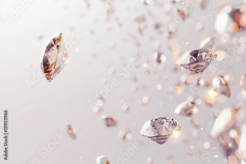 Diamonds on the beautiful background photo