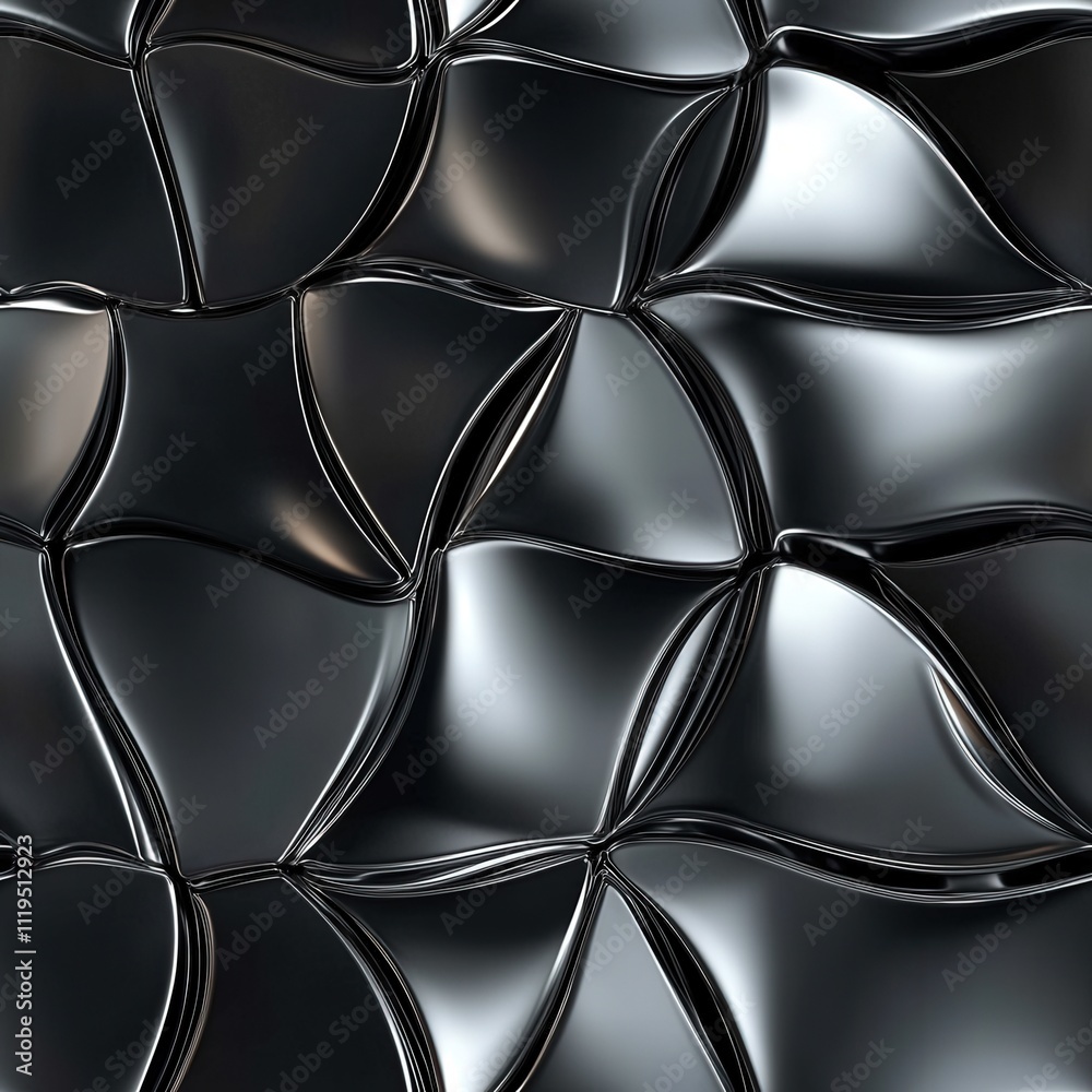 Abstract Black Glossy Texture Seamless 3D Metallic Pattern Abstract Black Glossy Texture Seamless 3D Metallic Pattern