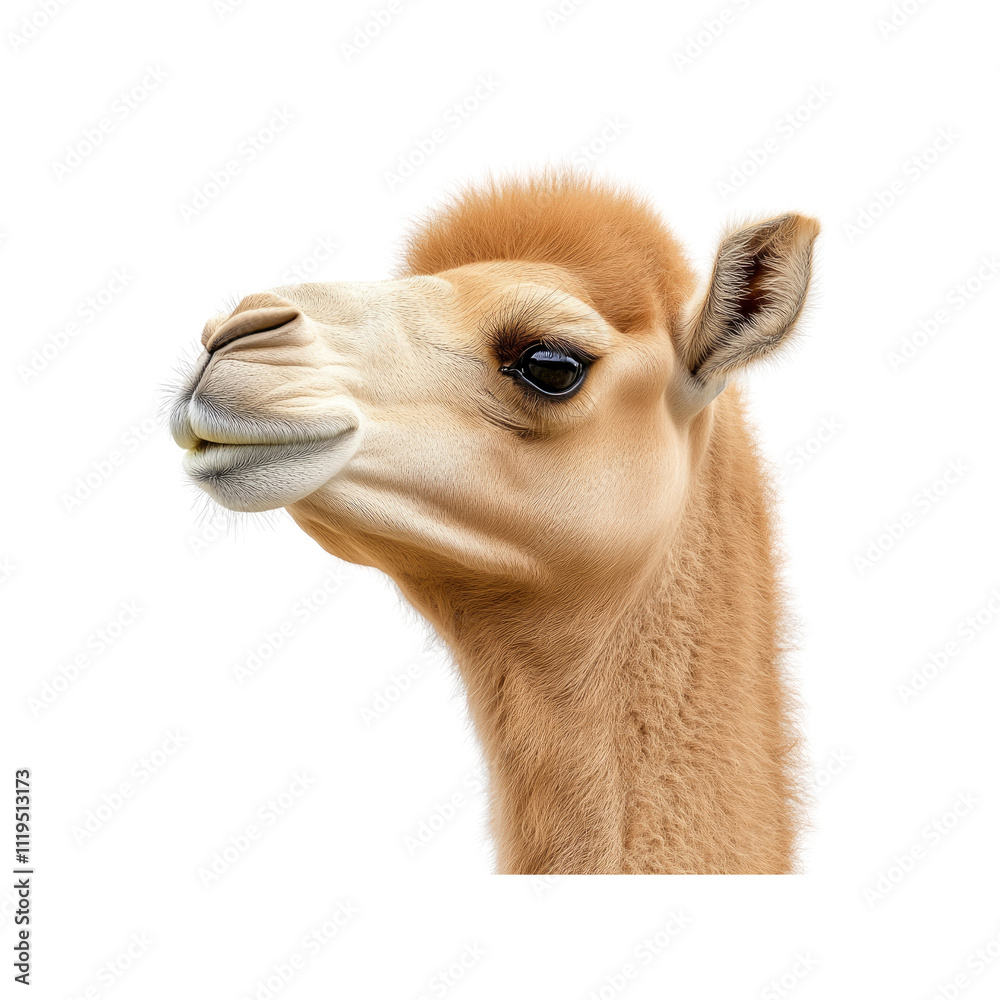 Obraz premium Close-up Portrait of a Dromedary Camel Head and Neck