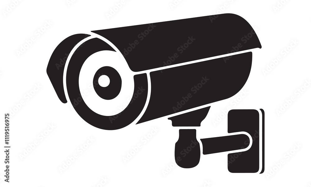 Security camera silhouette vector illustration -Cricut Isolated on white background Vector illustration for Cutting Machine,Typography Calligraphy , Silhouette Cameo, Hand drawn lettering phrase isola Security camera silhouette vector illustration -Cricut Isolated on white background Vector illustration for Cutting Machine,Typography Calligraphy , Silhouette Cameo, Hand drawn lettering phrase isola