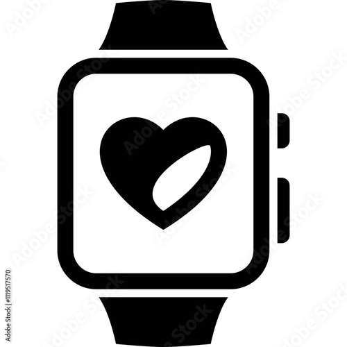 Simple vector icon smart watch

