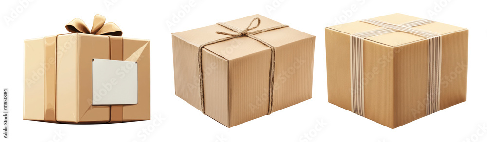 Isolated Gift Boxes on Transparent Background for Use Isolated Gift Boxes on Transparent Background for Use