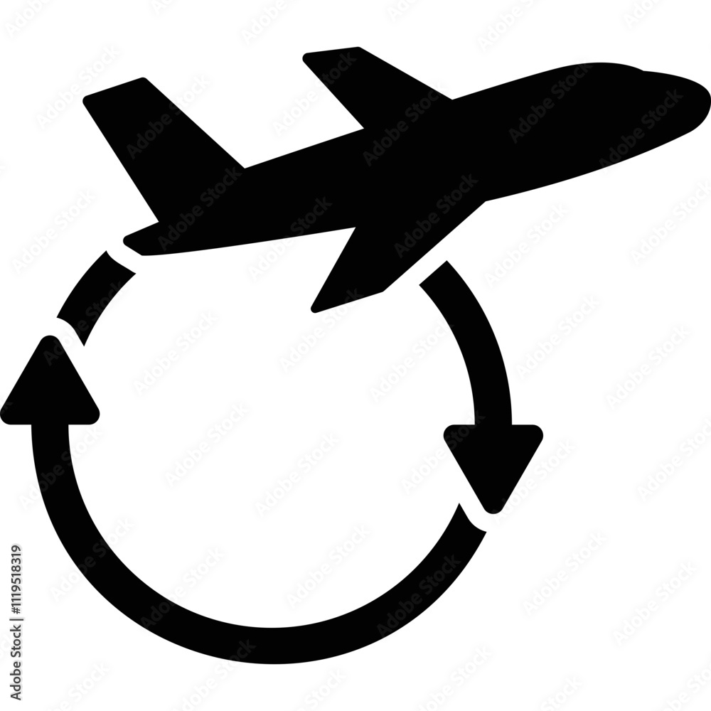 Simple vector icon airplane Simple vector icon airplane