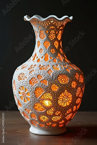 orange vase on a white background