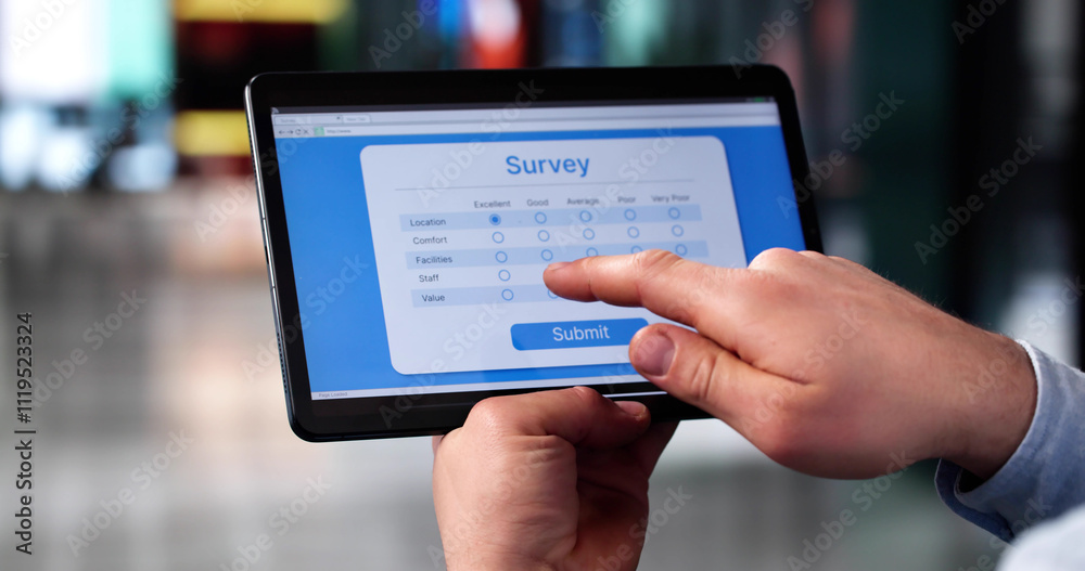 Fototapeta premium Online Feedback Or Business Survey Form