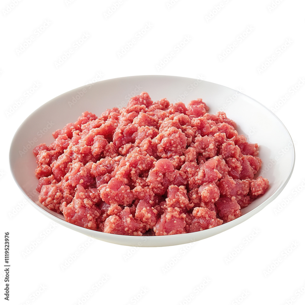 Fresh raw ground pork transparent background isolated for culinary use ideal for recipes Fresh raw ground pork transparent background isolated for culinary use ideal for recipes