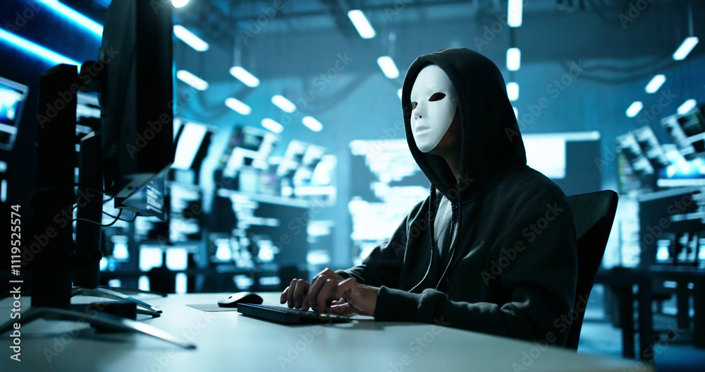 Hacker Stealing Data From Computer Hacker Stealing Data From Computer