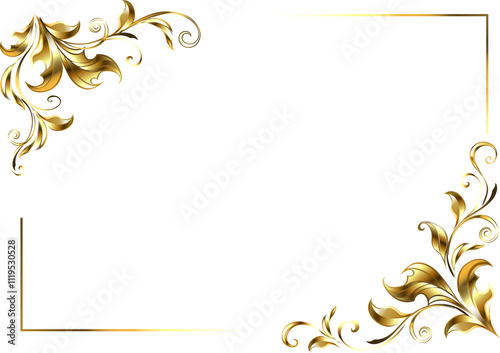 Φωτογραφία Asymmetric gold frame