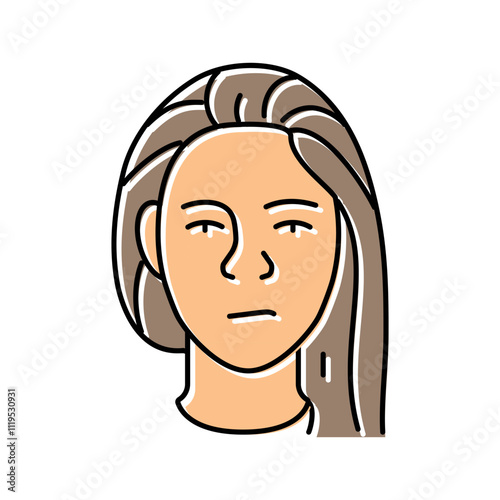 frustration woman expression color icon vector. frustration woman expression sign. isolated symbol illustration