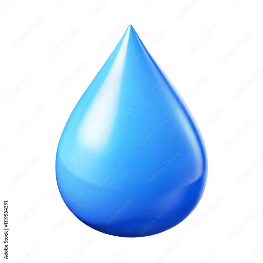 water drop icon 3d cartoon style illustration water drop icon 3d cartoon style illustration
