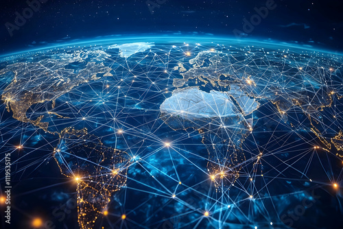 Visualization of Global Connectivity and International Communication Networks.