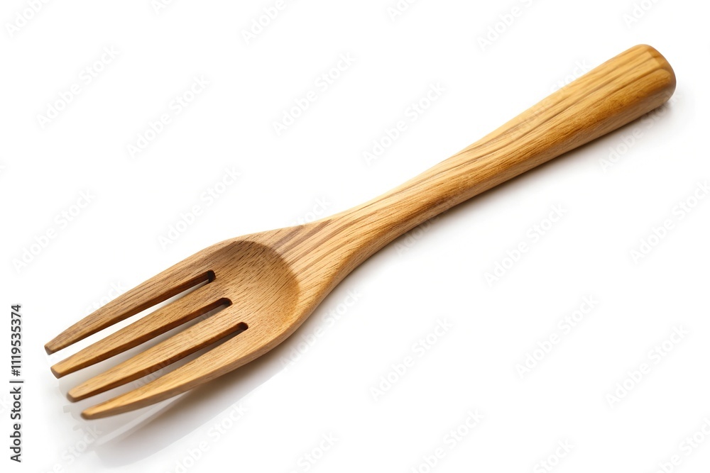 wooden fork isolated on white background wooden fork isolated on white background
