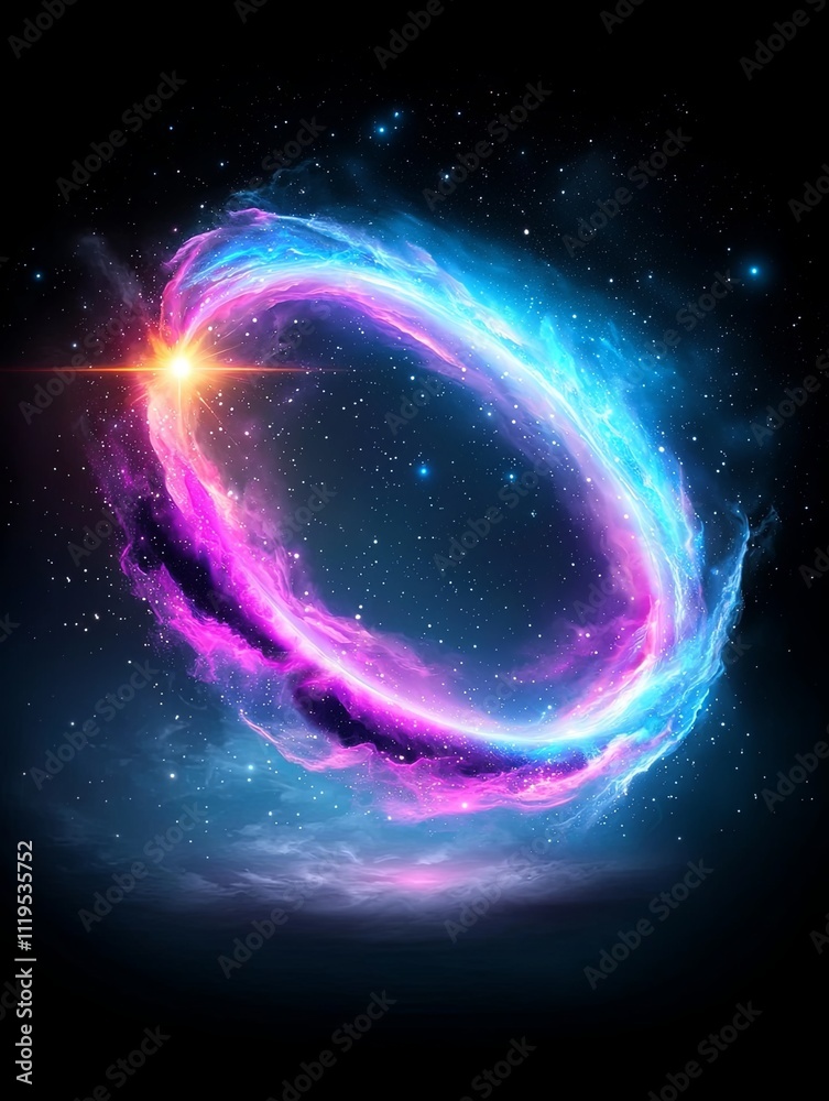 Obraz premium Stunning Celestial View of a Colorful Nebula