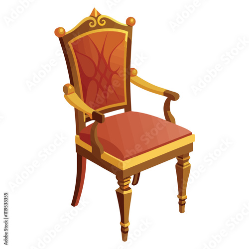 armchair isolated on white background