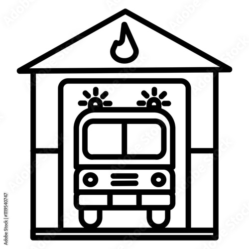 Fire Station Icon