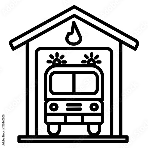 Firefighter Garage Icon
