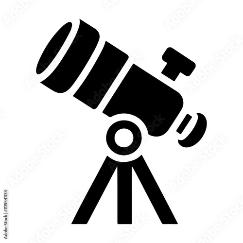 Simple telescope vector icon design isolated on white