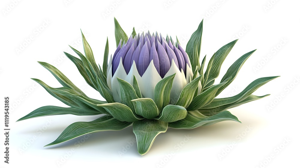 Fototapeta premium 3D Cardoon icon on a white background