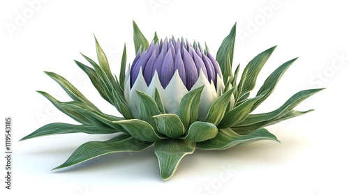 3D Cardoon icon on a white background