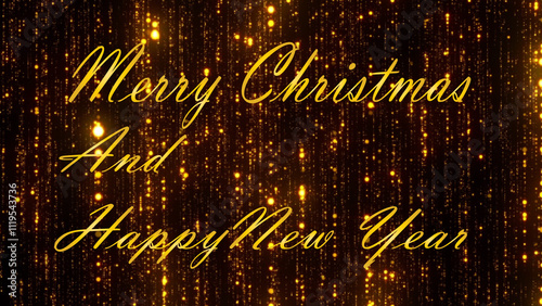 Christmas 8 Christmas greeting card black gold postcard design templates - Glittering gold christmas greeting - Happy new year